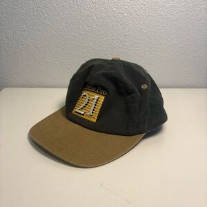 Vintage 90s Crane Pro Service #21 Embroidered Wool Snapback Hat Dark Green Retro